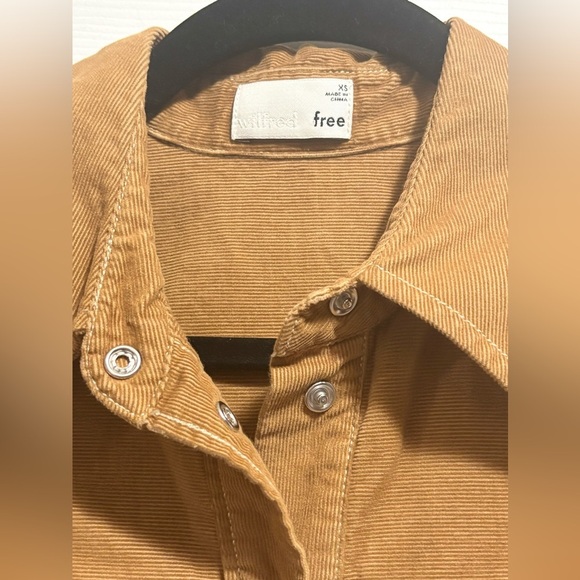 Aritzia Wilfred Free Kaila Shirt Corduroy Western Button Up Snap Front Size XS - Picture 5 of 7